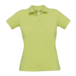 Polo de travail femme BC404 – Coton piqué – B&C anis