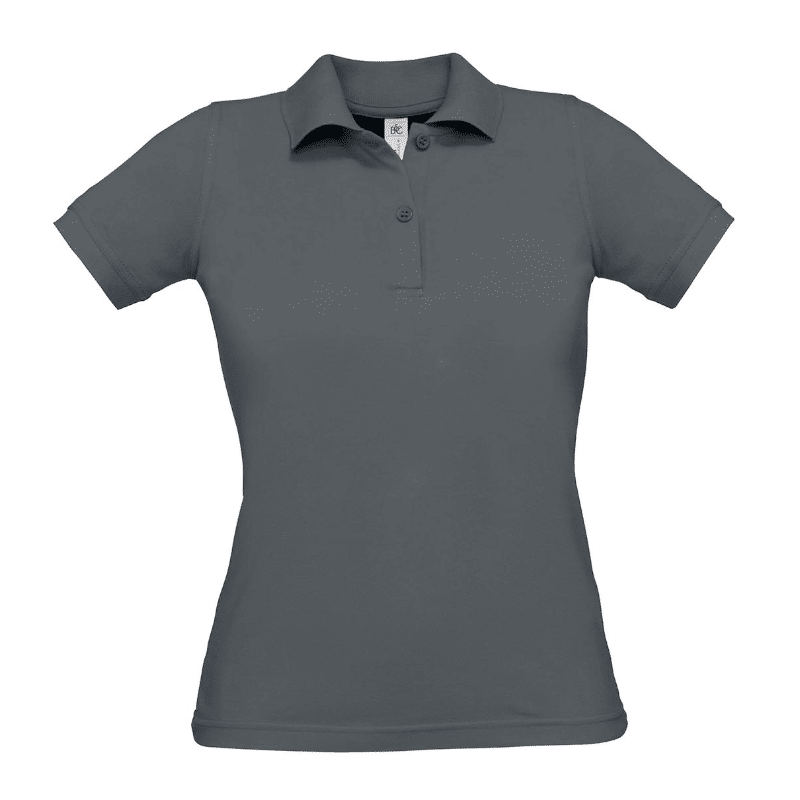 Polo de travail femme BC404 – Coton piqué – B&C gris foncé