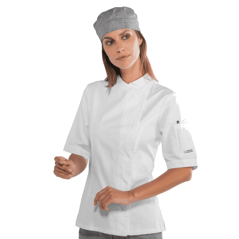 Veste cuisine femme blanche LADY SNAPS - Isacco