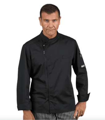 Veste de cuisine Manches longues ZIP Bilbao - Isacco noire