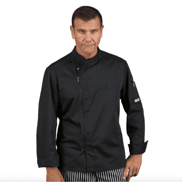 Veste de cuisine Manches longues ZIP Bilbao - Isacco noire