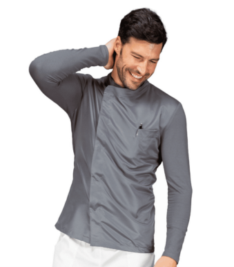 Veste de cuisine homme Jersey FRANKLIN gris – Isacco