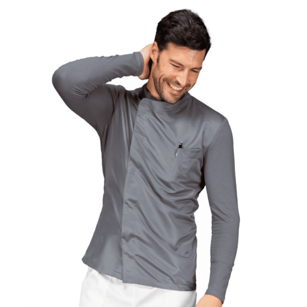 Veste de cuisine homme Jersey FRANKLIN gris – Isacco