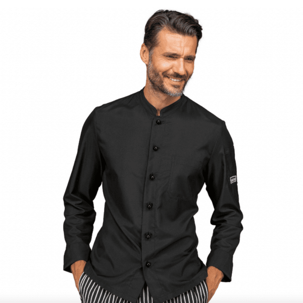 veste cuisine homme Koen noir- Isacco