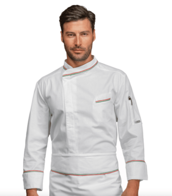 veste de cuisine bibao blanche italie isacco