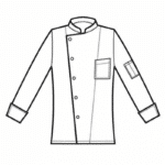 Veste de cuisine polycoton noire BELFAST - ML - ISACCO 1